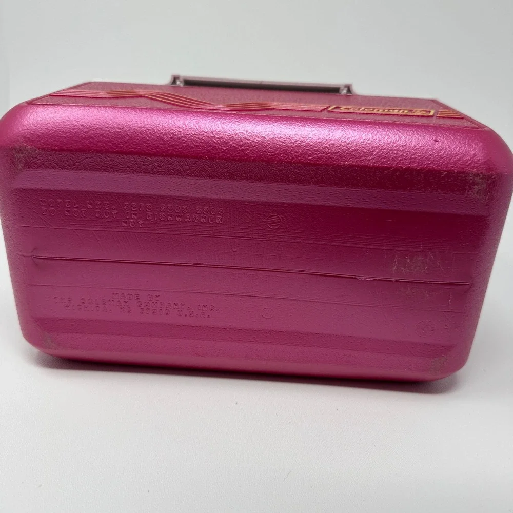 Vintage Coleman Lunch Pak Cooler Pink White Model 5202 5203 5204 Retro 90s